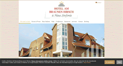 Desktop Screenshot of hotelambraunenhirsch.de