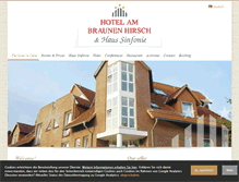 Tablet Screenshot of hotelambraunenhirsch.de